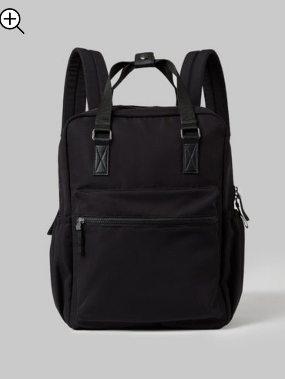 Unisex Minimalist black water-resistant backpack